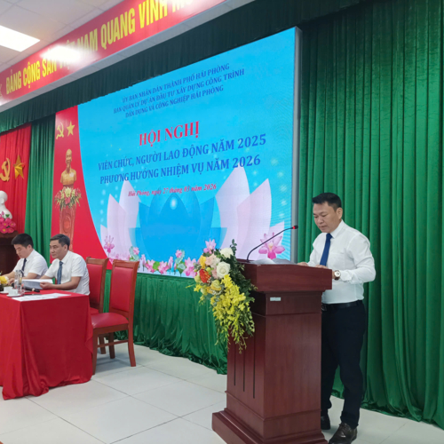 Ban Quản lý dự án đầu tư xây dựng công trình dân dụng và công nghiệp Hải Phòng tổ chức Hội nghị viên chức, người lao động năm 2026